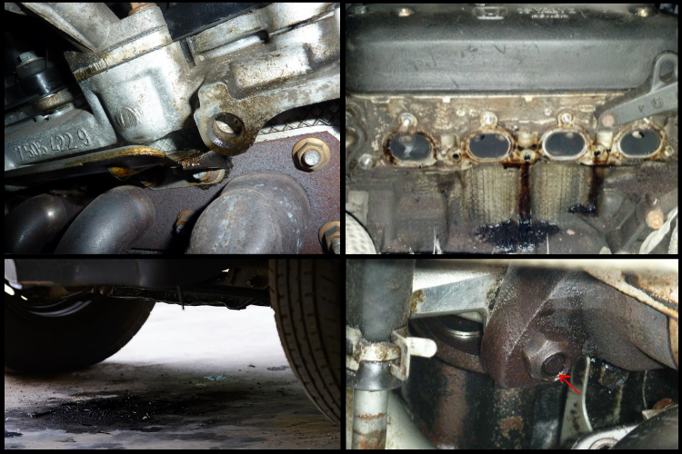 results of oil leakage due to valva cover gasket leak